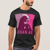 Roze Pop Art Geïnspireerd Kip Tshirt Vegan AF (Voorkant)