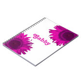 Roze Pop Art Sunflower Notitieboek (Linkerzijde)
