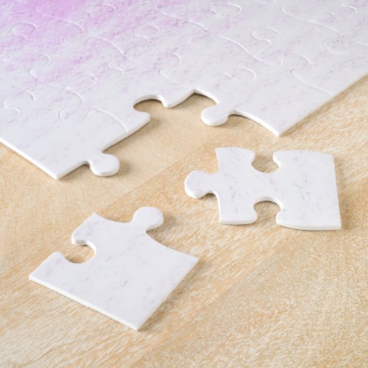 Roze pop art valentijn legpuzzel (Zijkant)