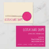 Roze Pop bakkerij gebak Chef Bake Shop Food Visitekaartje (Voorkant / Achterkant)