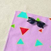 Roze Pop kunst Aangepaste naam Strandlaken (In situ)