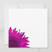 Roze Pop Kunst Zonnebloem GraduPartij Uitnodiging (Achterkant)