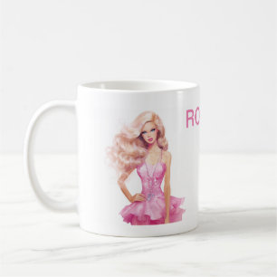 Roze Pop Meisje Verjaardag Koffiemok