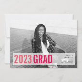 Roze Pop Modern Fotogradatie Partij Kaart (Voorkant)