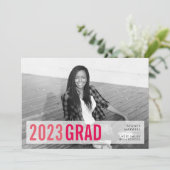 Roze Pop Modern Fotogradatie Partij Kaart (Staand voorkant)