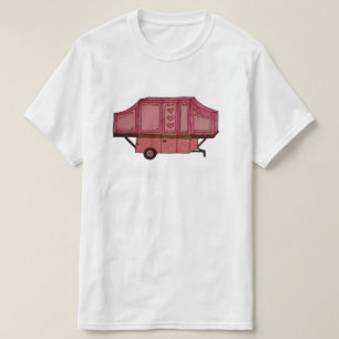 roze pop omhoog camper design t-shirt