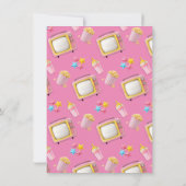 Roze Pop Speelgoed Slumber Sleepover Verjaardagsfe Kaart (Achterkant)