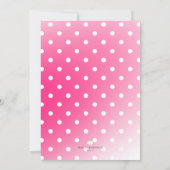 Roze pop uitnodiging / vrijgezelle uitnodiging (Achterkant)