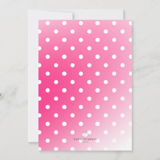 Roze pop uitnodiging / vrijgezelle uitnodiging (Achterkant)