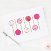 Roze Pop Valentijn Valentijnsdag Foodie Rechthoekige Sticker (Envelop)