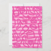 Roze Pop Verjaardag, Meisje Verjaardag Neon Kaart (Achterkant)