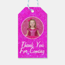 Roze Pop Verjaardags Cadeau Tags op Maat