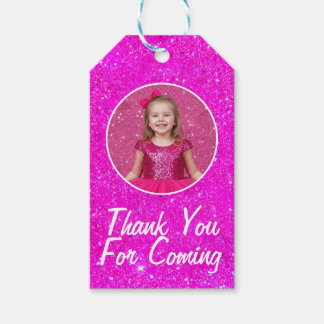 Roze Pop Verjaardags Cadeau Tags op Maat Cadeaulabel