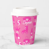 Roze Pop Verjaardagsfeestje, Aangepaste leeftijd,  Papieren Bekers (Achterkant)
