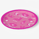 Roze Pop Verjaardagsfeestje, Aangepaste leeftijd, Papieren Bordje (Gekanteld)