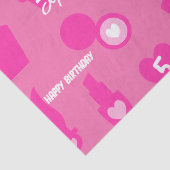 Roze Pop Verjaardagsfeestje, Aangepaste leeftijd,  Tissuepapier (Detail)