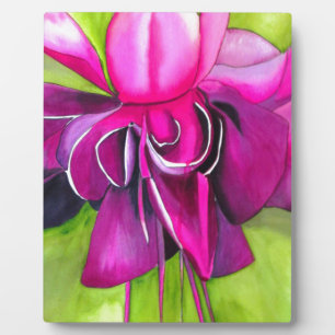 Roze pop waterverf bloem fotoplaat