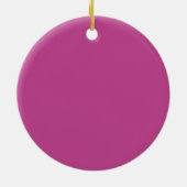 Roze pop waterverf bloem keramisch ornament (Achterkant)
