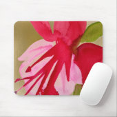 Roze pop waterverf bloem muismat (Met muis)