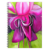 Roze pop waterverf bloem notitieboek (Voorkant)