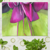 Roze pop waterverf bloem theedoek (Gevouwen)