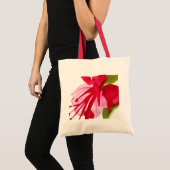 Roze pop waterverf bloem tote bag (Voorkant (product))
