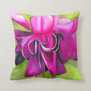 Roze pop waterverf voor kunstbloem kussen