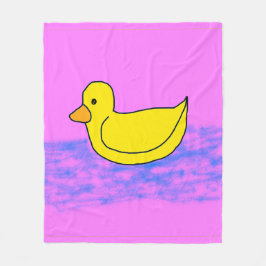 Roze Popcorn Anime Ducky Fleece Deken