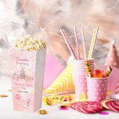Roze Popcorn en Pyjama Slumber Verjaardagsfeest Bedankdoosjes