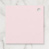 Roze Popcorn en Pyjama Slumber Verjaardagsfeest Bedankjes Labels (Achterkant)