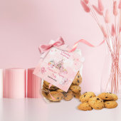 Roze Popcorn en Pyjama Slumber Verjaardagsfeest Bedankjes Labels