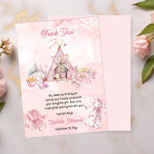 Roze Popcorn en Pyjama Slumber Verjaardagsfeest Bedankkaart