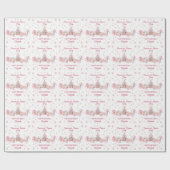 Roze Popcorn en Pyjama Slumber Verjaardagsfeest Cadeaupapier (Vlak)