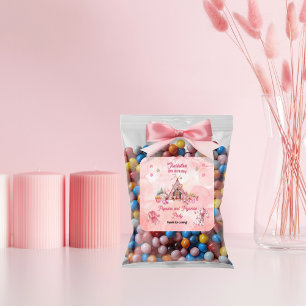 Roze Popcorn en Pyjama Slumber Verjaardagsfeest Vierkante Sticker