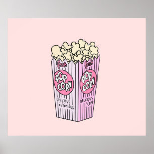 Roze Popcorn Poster