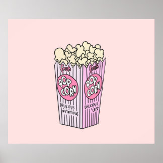 Roze Popcorn Poster