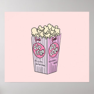 Roze Popcorn Poster