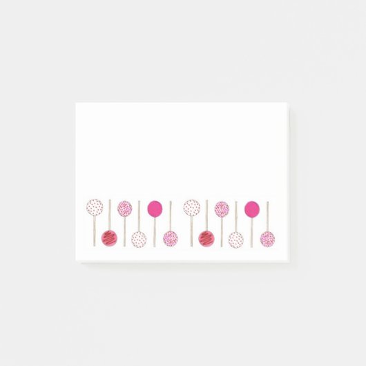 Roze Poppen Foodie Dessert Love Bakery Post-it® Notes (Voorkant)