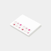 Roze Poppen Foodie Dessert Love Bakery Post-it® Notes (Schuin)