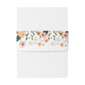 Roze Poppies Bloemen Rustieke Bruiloft Uitnodigingen Wikkel (Achterkant Voorbeeld)