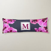 Roze Poppies Monogram Lichaamskussen (Achterkant)