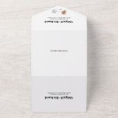  Roze Poppies wilde bloemen bloemenbruiloft All In One Uitnodiging (Buitenkant)