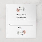 Roze Poppies wilde bloemen bloemenbruiloft Plaatskaartje (Buitenkant ongevouwen)