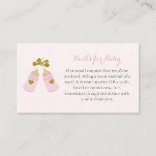 Roze Poppin Flessen Jongen Meisje Douche Informatiekaartje