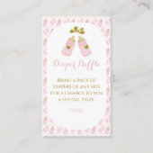 Roze Poppin Flessen Meisje Baby shower Informatiekaartje (Voorkant)