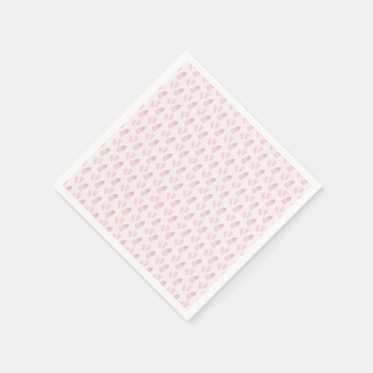 Roze Poppin Flessen Meisje Baby shower Servet (Hoek)