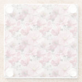 ROZE POPPY ANEMONE FLOWERS GLAZEN ONDERZETTER (Achterkant)