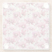  ROZE POPPY ANEMONE FLOWERS GLAZEN ONDERZETTER (Achterkant)