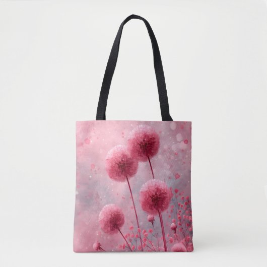 Roze Poppy Canvas tas (Voorkant)