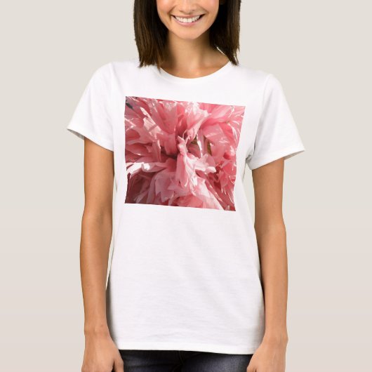 Roze Poppy Dames T Shirt (Voorkant)